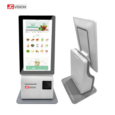 JCVISION Branco 15.6 polegadas Self-Service Checkout Kiosk Android 11.0 Máquina de POS de Desktop